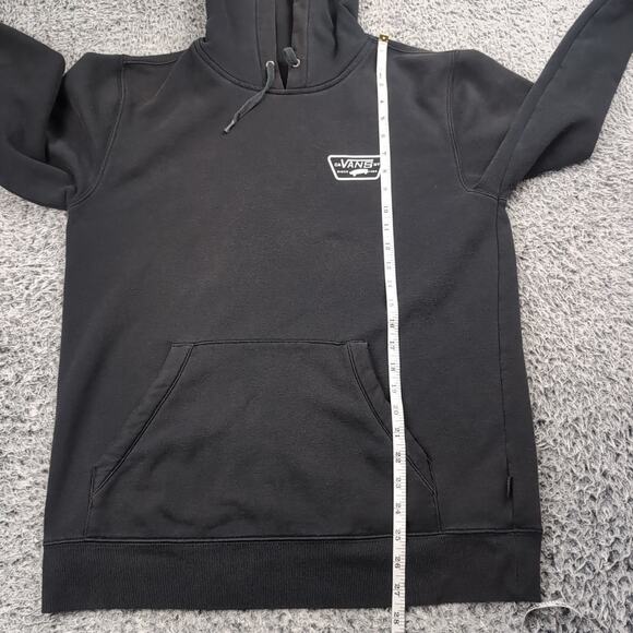 Vans Hoodie Men Small Black Pullover Graphic Sweatshirt Fleece Skater Street - Picture 4 of 6